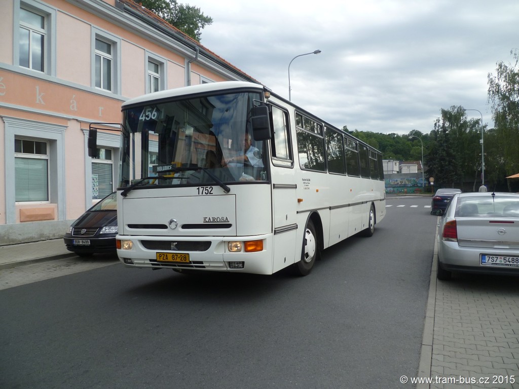 076 - linka 456 Kralupy n.Vlt.,,žel.st. Vlastimil Slezák Karosa C 954 1752
