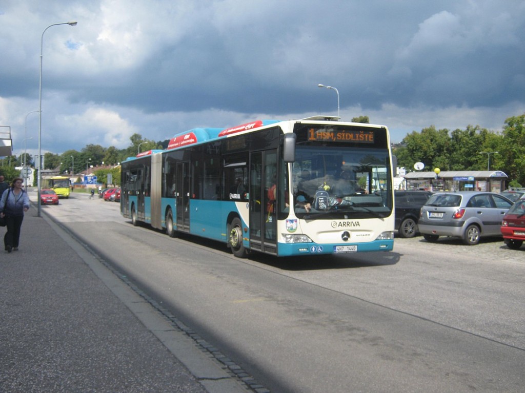 linka 1 na autobusovém nádraží