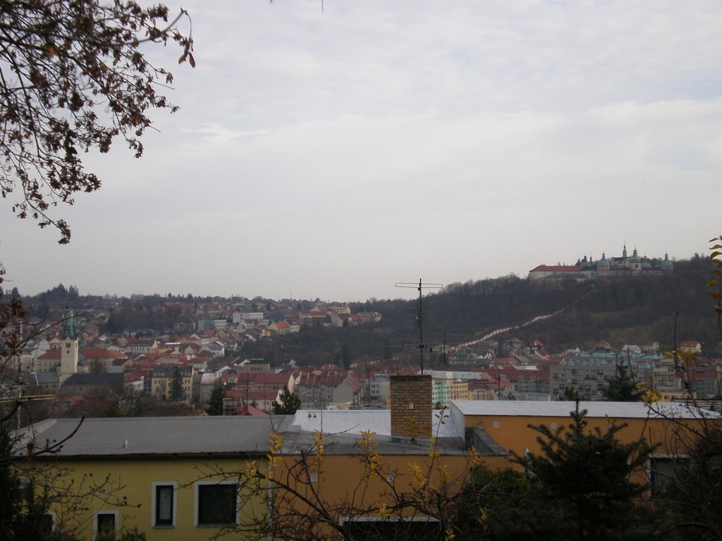 Pohled z Březových Hor na Příbram a Svatou horu