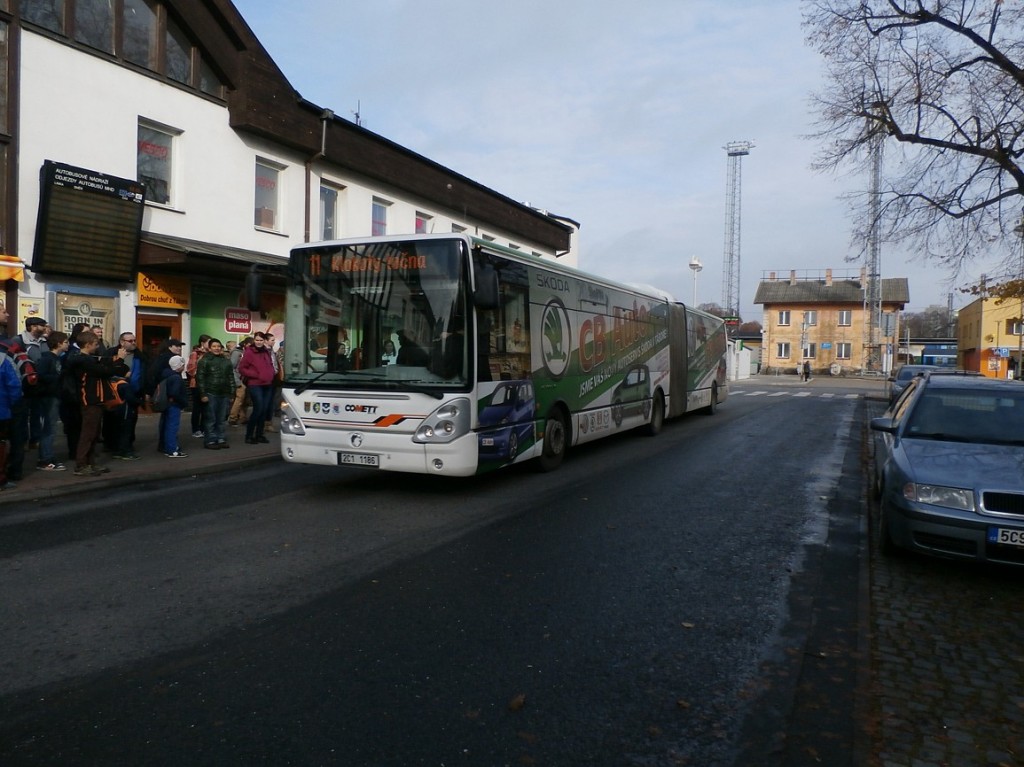 linka 11 na Autobusovém nádraží v Táboře