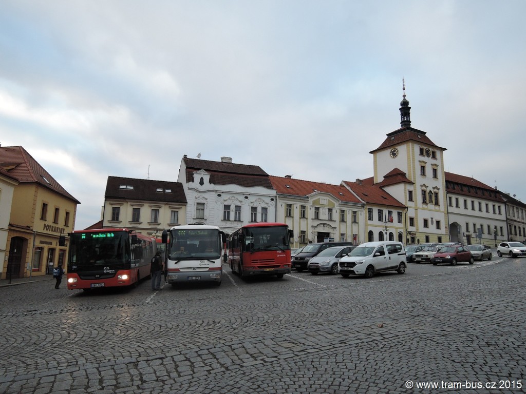 5053 - Jílové u Prahy,,náměstí Arriva Praha SOR CN 18 9526, SOR CN 12 9265, Karosa C 934 9106