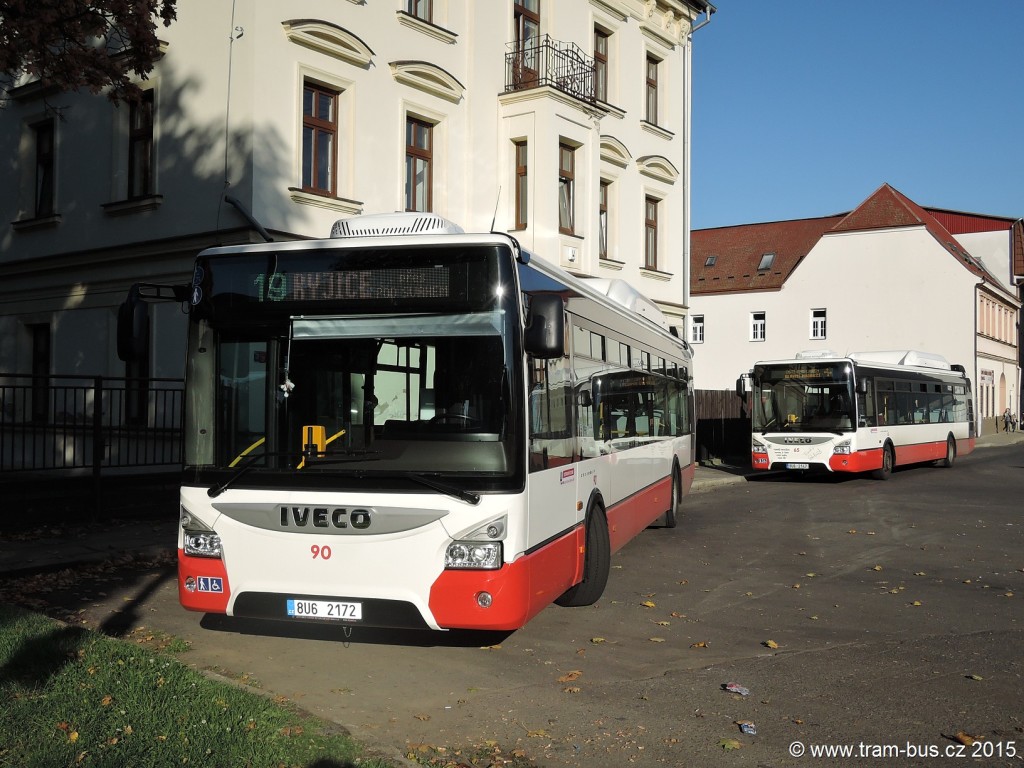 107 - linka 3 a 19 Trmice,,Václavské náměstí DP Ústí nad Labem Iveco Urbanway 12M 65 a 90