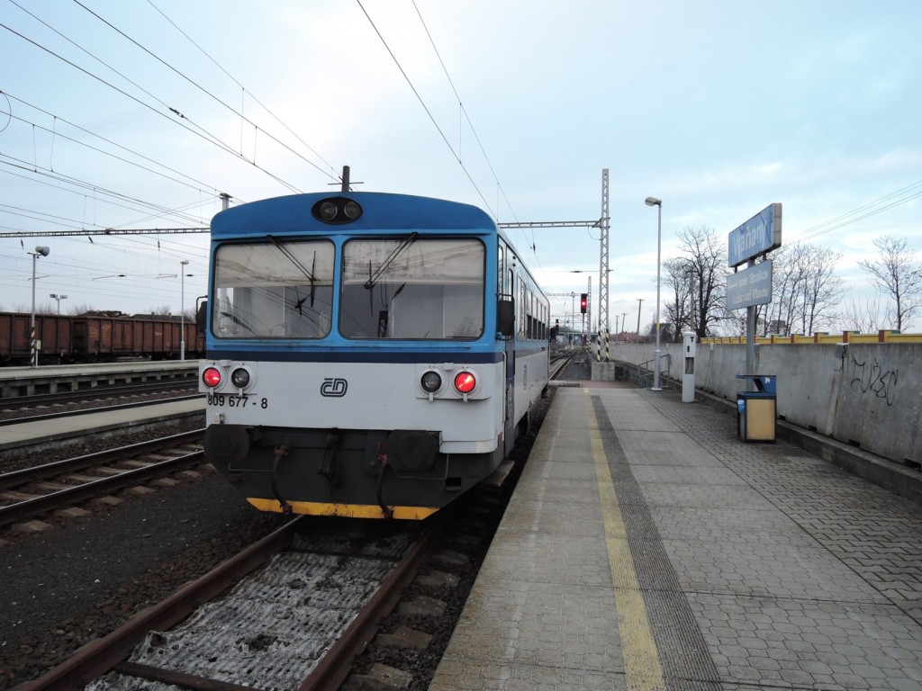 184 - trať 094 vůz 809 677-8 ČD Vraňany