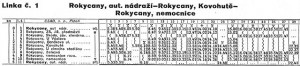Linka MHD Rokycany 1 - 1990