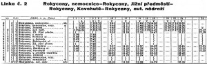 Linka MHD Rokycany 2 - 1990