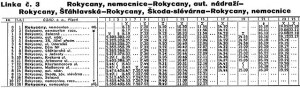 Linka MHD Rokycany 3 - 1990