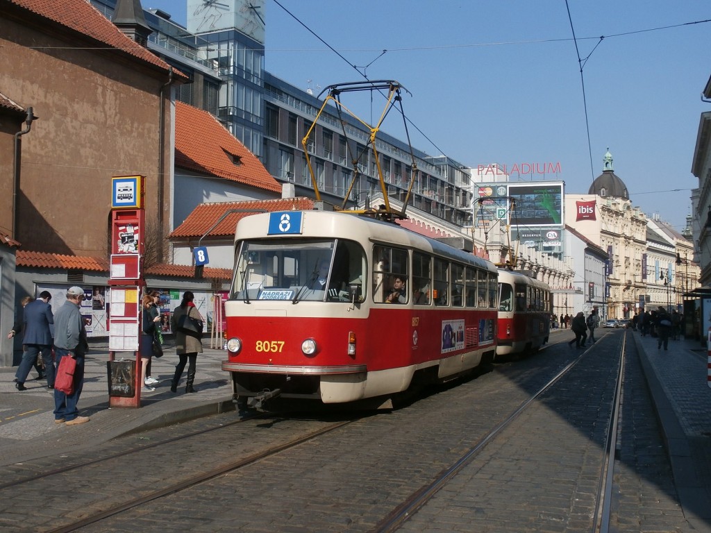 3489 - linka 8 DPP Náměstí Republiky Tatra T3M 8057