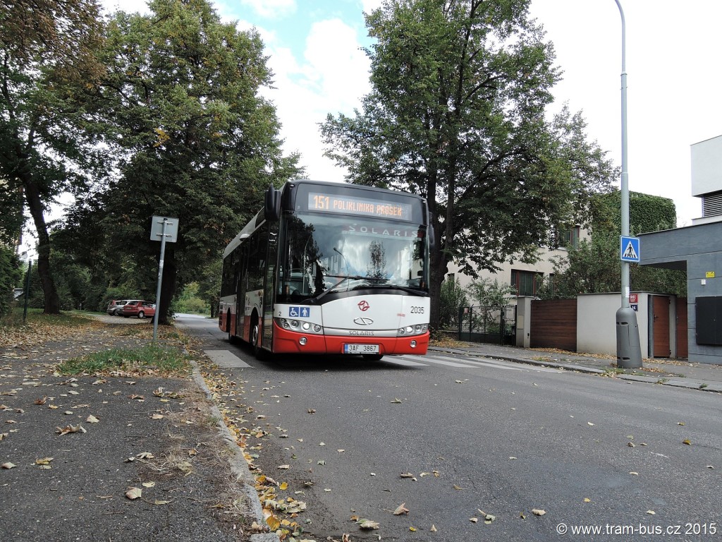 4554 - linka 151 Klíčovská DPP Solaris Urbino 8.9 LE 2035