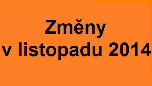 změny v listopadu 2014