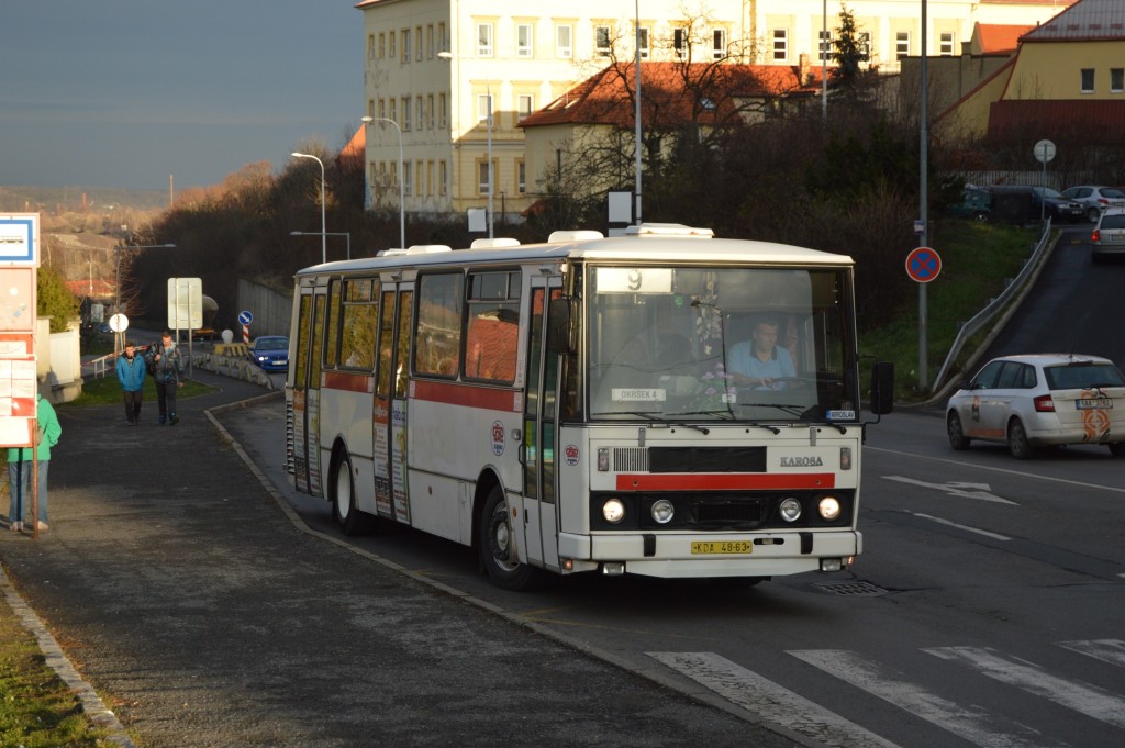 linka 9 Kladno,,Nám. Svobody ČSAD MHD Kladno Karosa B732 KDA 4863