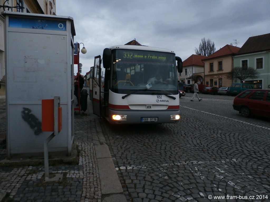3025 - linka 332 Jílové u Prahy,,nám. Arriva Praha SOR C 10,5 1052 (9265)